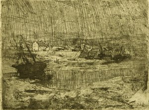 Kapsejsade fiskebåtar, Bretagne av Henry Ossawa Tanner