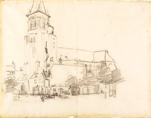 Kyrka, St.-Germain-des-Prés, Frankrike av Henry Ossawa Tanner
