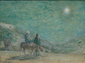 Flykten till Egypten, ca 1916 (olja på träpanel) av Henry Ossawa Tanner