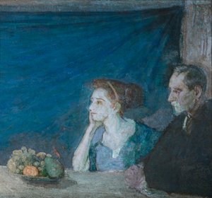 Porträtt av Mr och Mrs Atherton Curtis med stilleben av Henry Ossawa Tanner
