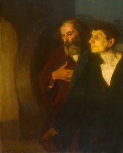 De två lärjungarna vid graven, ca. 1906. av Henry Ossawa Tanner