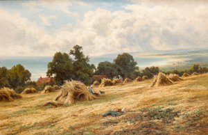 Harvest Time vid Sussex Coast nära Worthing