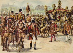 Kröningsprocession av kung George V, 22 juni 1911 (chromolitho)