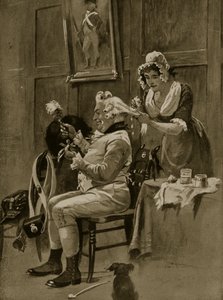 Förberedelse för parad, 1799, illustration från "Hutchinson