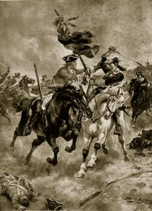 Slaget vid Blenheim: Kavalleriet i aktion, illustration från "Hutchinson