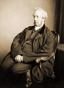 Porträtt av Dr. Hugh Welch Diamond, 1869 (sepiafoto)