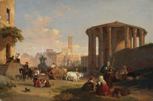Vesta-templet, Piazza di Bocca di Verita (olja på duk)