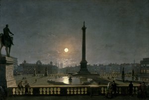 "Trafalgar Square vid månsken", c1865