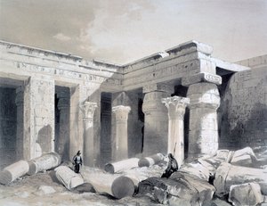 Medinet Abou, Thebe, Egypten, 1800-talet
