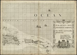 En karta över det brittiska imperiet i Amerika med de franska och spanska bosättningarna i anslutning därtill av Henry Popple