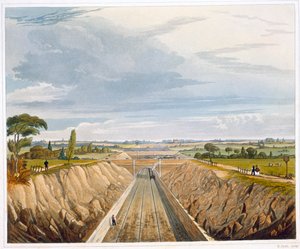 "Nära Liverpool, med utsikt mot Manchester", Liverpool och Manchester Railway, 1833