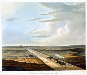 "Utsikt över järnvägen över Chat Moss", Liverpool och Manchester Railway, 1833