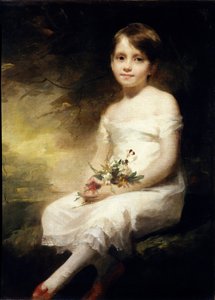 Porträtt av Nancy Graham eller liten flicka som håller blommor Målning av Henry Raeburn (1756-1823) (ec.angl.) 1800-talets sön. 0,91x0,71 m Paris, Louvren.