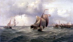 En holländsk rosa vid en brygga