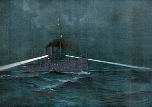Upprätthållandet av neutralitetslagarna med Spanien, kryssaren Montgomery och pistolbåten Annapolis patrullerar kubanska vatten på jakt efter en filibustering Schooner