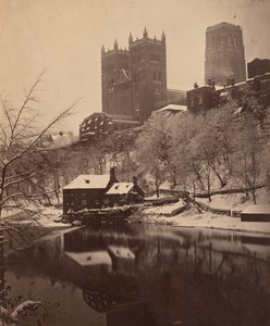 Durhams katedral på vintern,ca. 1857 (foto) av Henry Reverend Holden