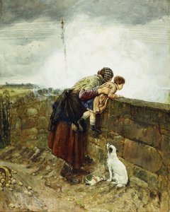 Tittar på ångtåget, 1880