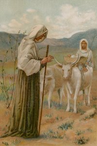 Hannah och Samuel (chromolitho) av Henry Ryland