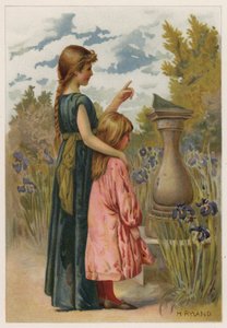 Timme för timme (färg litho) av Henry Ryland