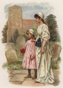 Sabbatsklockor (färg litho) av Henry Ryland