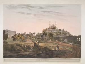 Utsikt över Lucknow, Indien 1809