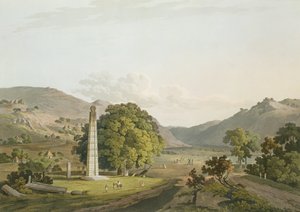 Obelisken i Axum, graverad av Daniel Havell (1785-1826) 1809 (akvatint)