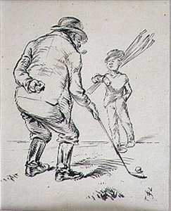 The Last Putt, illustration från "Graphic" tidningen, pub. c.1870 (lito)