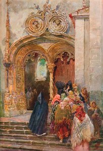 Södra dörren till Matrix Church, Ponta Delgada, 1899