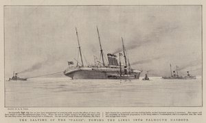 Salving of the Paris, bogsering av linjeskeppet till Falmouths hamn av Henry Scott Tuke