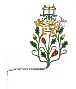 Fäste för att stödja ett timglas, 1636, 1843. av Henry Shaw