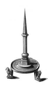 Bronsljusstake, sent 1200-tidigt 1300-tal, 1843.