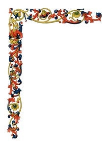 Dekorativ bård, c1400-talet, 1843.