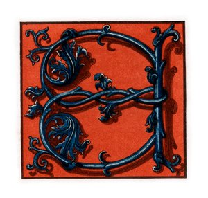 Inledande bokstav A, slutet av 1400-talet - början av 1500-talet, 1843. av Henry Shaw