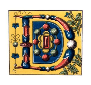 Inledande bokstav D, 1400-talet, 1843. av Henry Shaw
