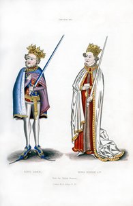 Kung John och kung Henrik I, c1440, 1843. av Henry Shaw