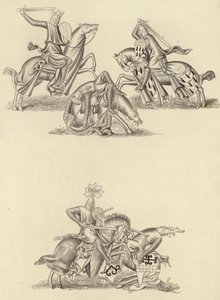 Riddare som slåss, omkring 1260 av Henry Shaw