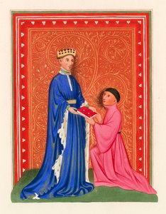 Occleve presenterar sin bok för Henry V, c 1410 av Henry Shaw