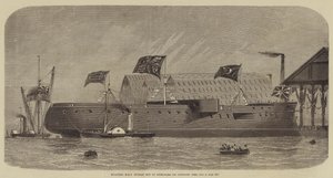 Flytande HMS Sultan ut ur Dock av Henry Spernon Tozer