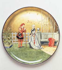 The Sixth Age of Man, en illustration av Shakespeares The Seven Ages of Man, laddningsplatta av Minton