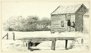 Ladugård och bro av Henry Stacy Marks