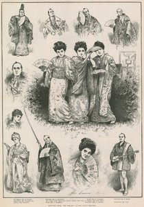 Skisser från The Mikado på Savoy Theatre av Henry Stephen Ludlow