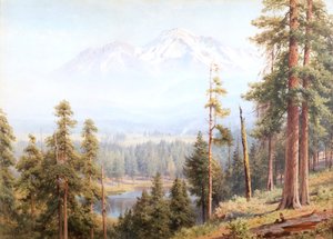 Shasta - Snömoln, Kalifornien, ca 1910 (akvarell) av Henry Sutton Palmer