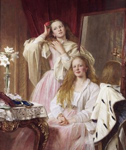 Emma och Federica Bankes från Soughton Hall, av Henry Tanworth Wells