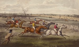 A Steeple-Chase (litho i färg)