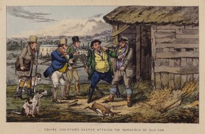 Illustration för Jorrocks Jaunts and Jollities (färg litho) av Henry Thomas (after) Alken
