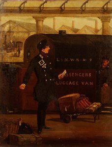 En vakt av en L & N-W. R. Bagagebil av Henry Thomas Alken