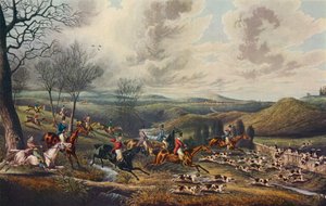 "Chase of the Roebuck: Full Cry", c1800, 1922 av Henry Thomas Alken