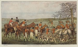 Jakt i Leicestershire, 1827, vid döden (chromolitho)