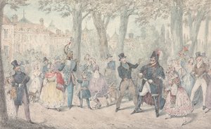Illustration till R.S. Surtees’ ”Jorrocks’s Jaunts and Jollities”: ”Herr Jorrocks avbryter bekantskapen med mannen från Yorkshire” av Henry Thomas Alken