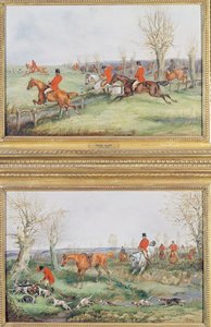 Ett par jaktscener, 1800-talet av Henry Thomas Alken